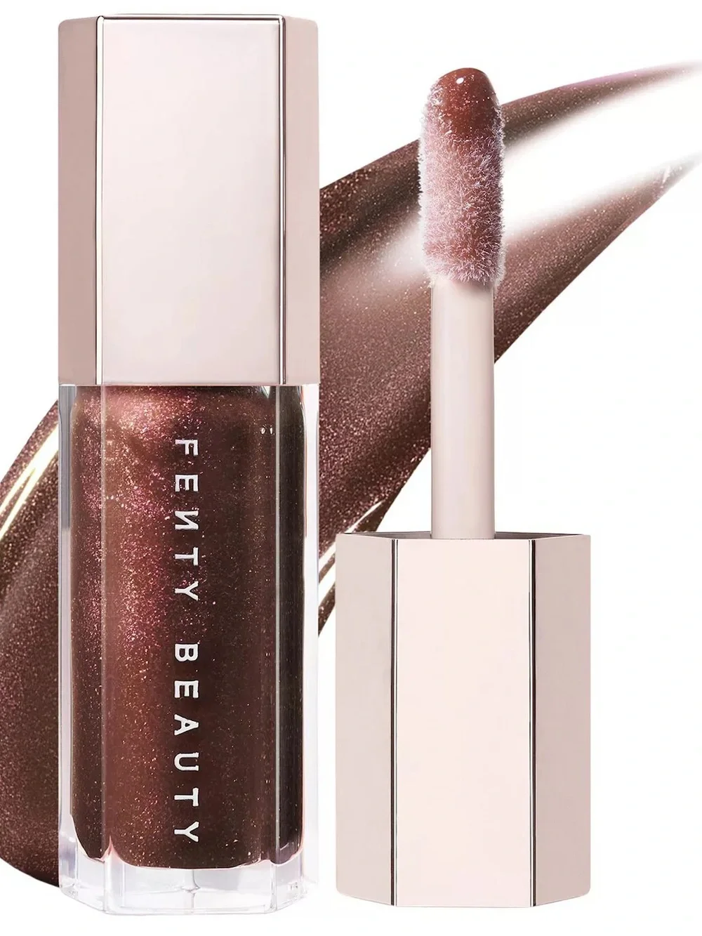 Fenty Beauty Gloss Bomb Lip Gloss in Shimmery Bronze Brown